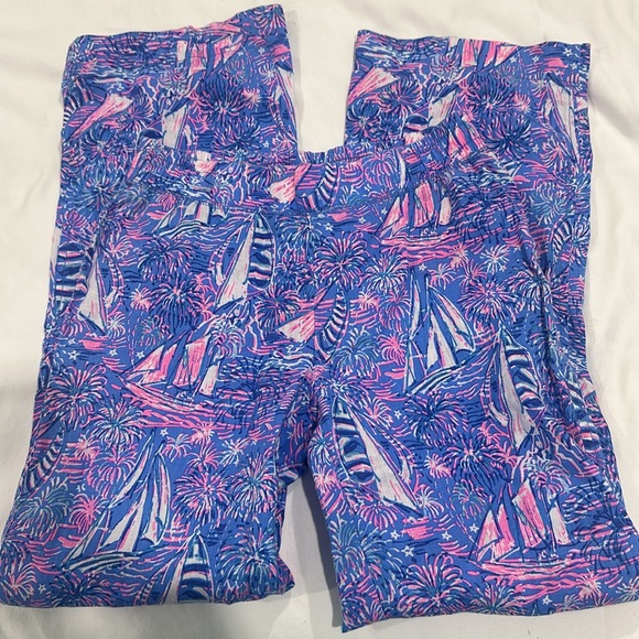 NWT Lilly Pulitzer Deri Linen Palazzo pants - Picture 2 of 3